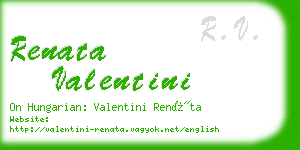 renata valentini business card